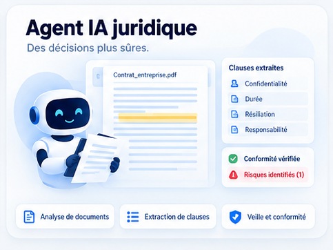 Agent IA juridique : analyse documentaire, extraction de clauses et conformité